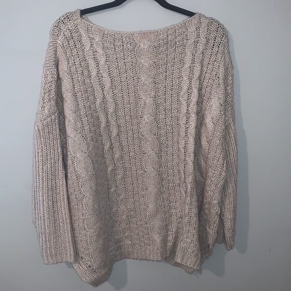 Taupe Cable Knit Sweater - Picture 7 of 7